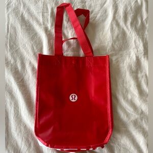 Red lululemon tote bag